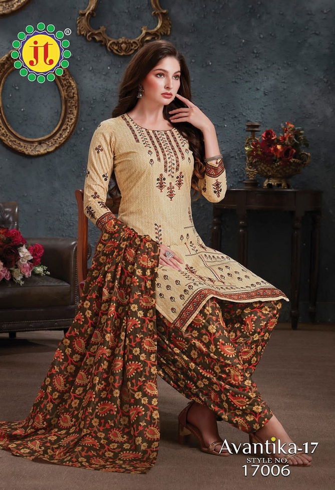 Jt Avantika 17 Casual Daily Wear Printed Cotton Dress Material Collection